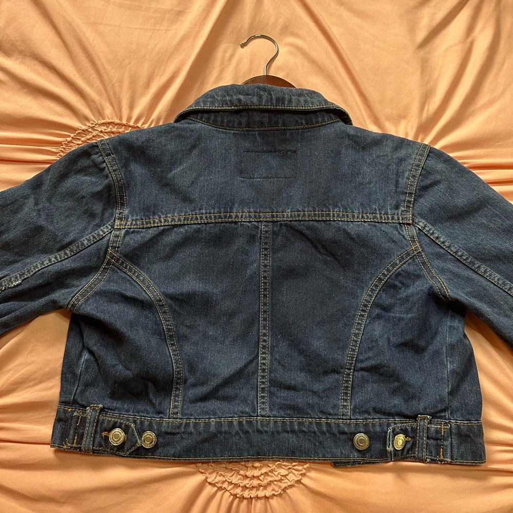Parisian Cropped Dark Denim Jacket - Picture 8 of 8